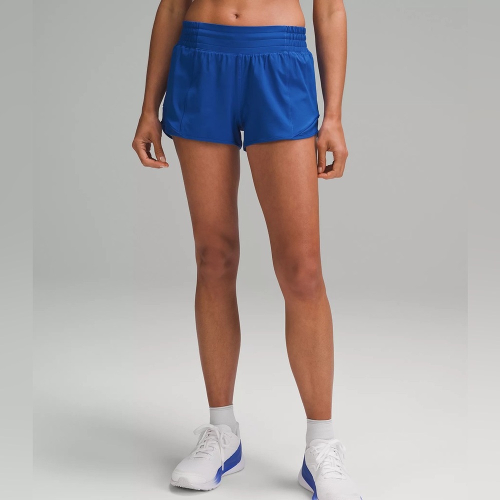 Like New LULULEMON Hotty Hot Shorts in Symphony Blue Size 4 with 2.5 inch inseam